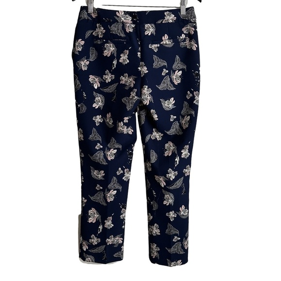 Cynthia Rowley Blue Pink Floral Stretch Dress Pants, Size 6 - Picture 4 of 10